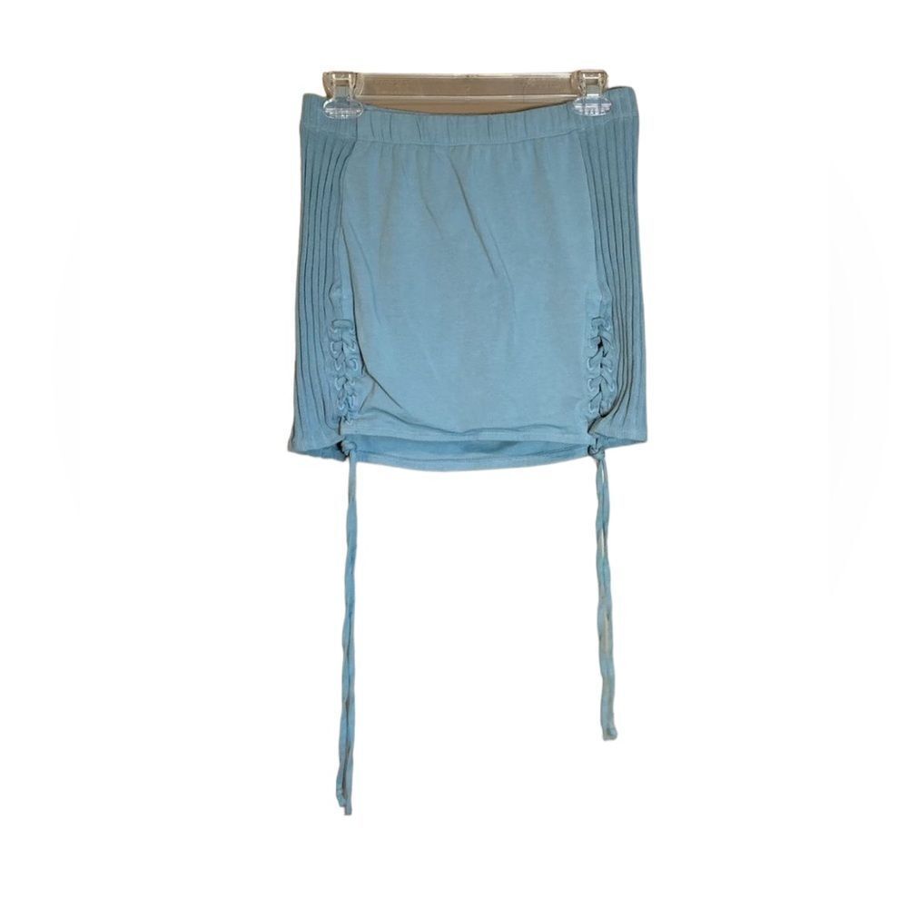 ‎NWT! OU sky blue tie mini skirt